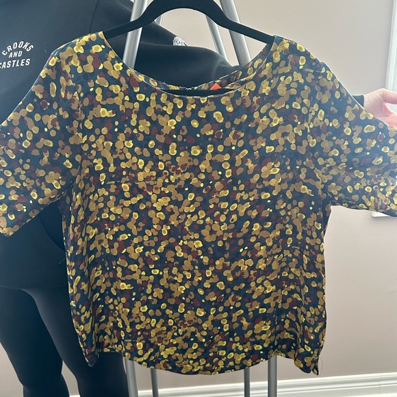 Joe fresh multi coloured blouse with zipper detail on back - Picture 2 of 5